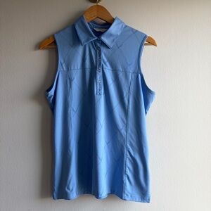 Callaway Light Blue Sleeveless Polo Shirt